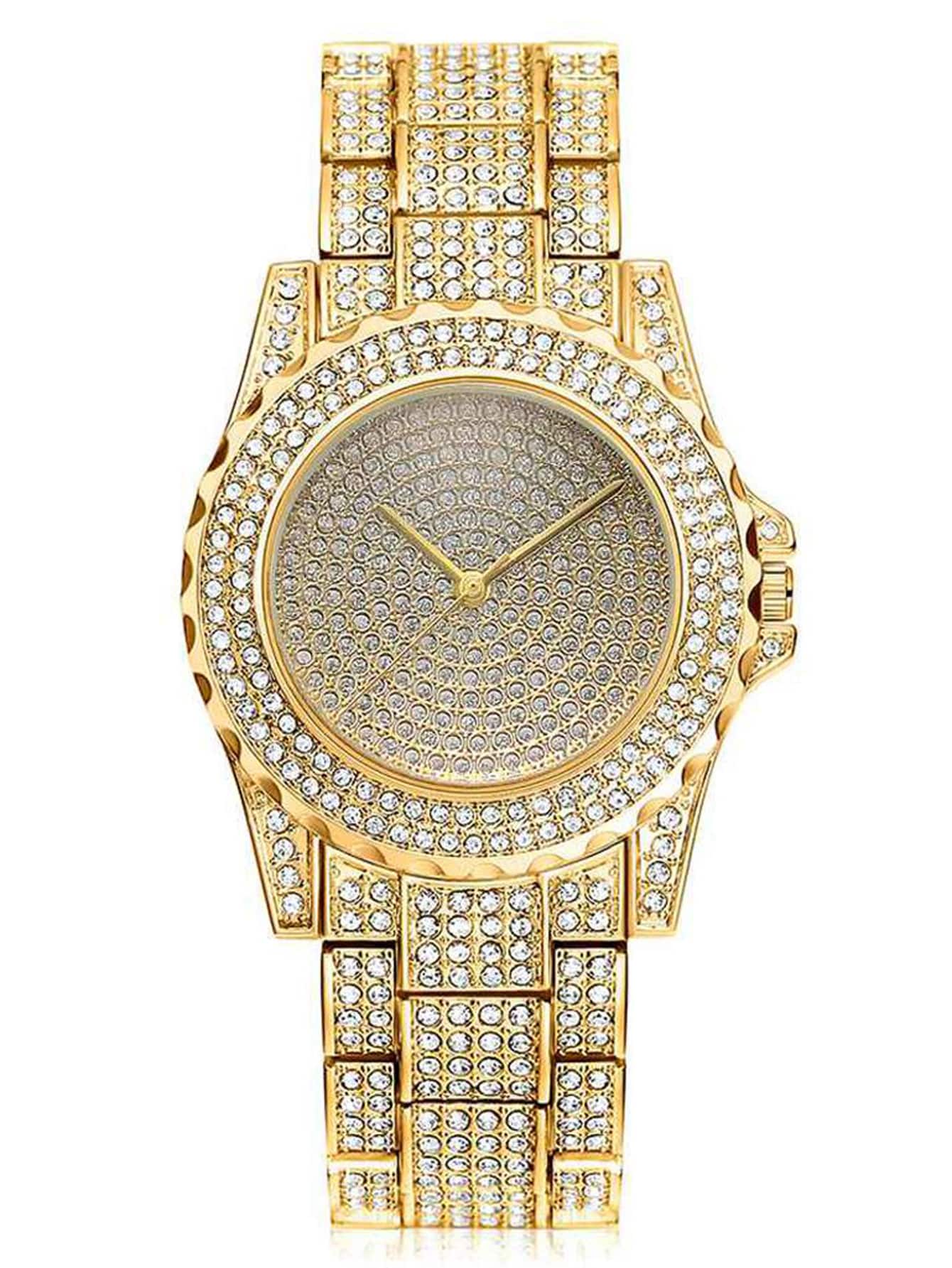 IRAMAT 2PCS Luxury Women Gold Watch Fashion Ladies Quartz Diamond Wristwatch Elegant Female Bracelet Watches Set