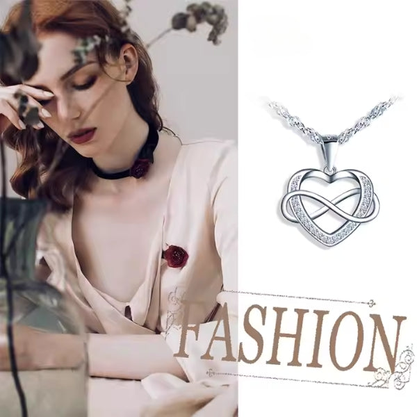 925 Sterling Silver Jewelry Heart Necklace for Women