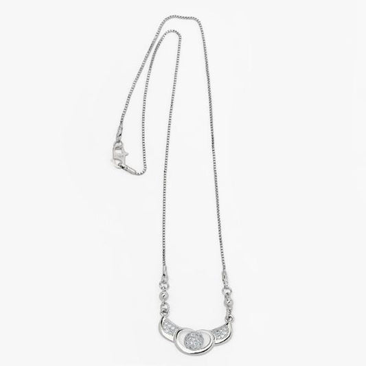 IRAMAT Sterling Silver Necklace for Women with Crystal Accents, 17-Inch Chain, 1-Inch Locket