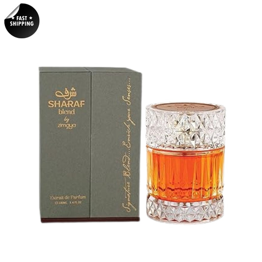 Sharaf Blend Zimaya by Afnan 3.4 Extrait De Parfum Cologne Perfume Unisex New