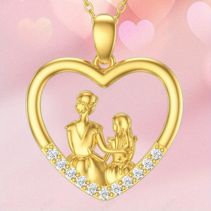 IRAMAT 1pc Fashion and Delicate Mom and Daughter Necklace,Versatile and Easy-to-wear Combine Well with Any Outfit and Best Gift For Mother's Day Gift