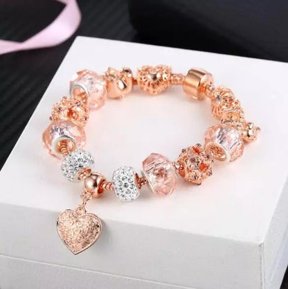 Rose Gold Charm Bracelet