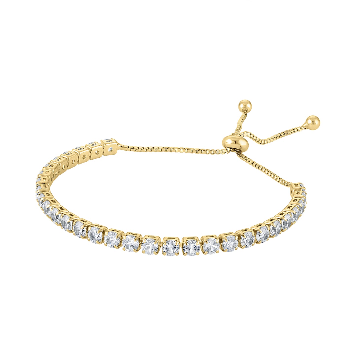 Elegant Tennis Bracelet in 18K Gold Plating