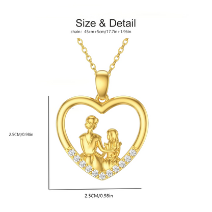 IRAMAT 1pc Fashion and Delicate Mom and Daughter Necklace,Versatile and Easy-to-wear Combine Well with Any Outfit and Best Gift For Mother's Day Gift