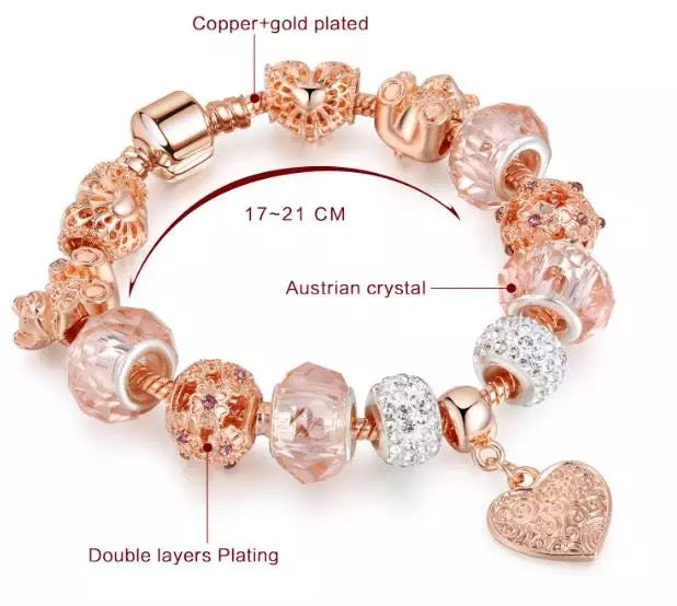 Rose Gold Charm Bracelet