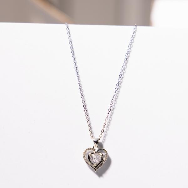 IRAMAT Sparkling Crystal Heart Pendant Necklace | Elegant Jewelry for Women | Perfect Gift for Anniversaries & Special Occasions