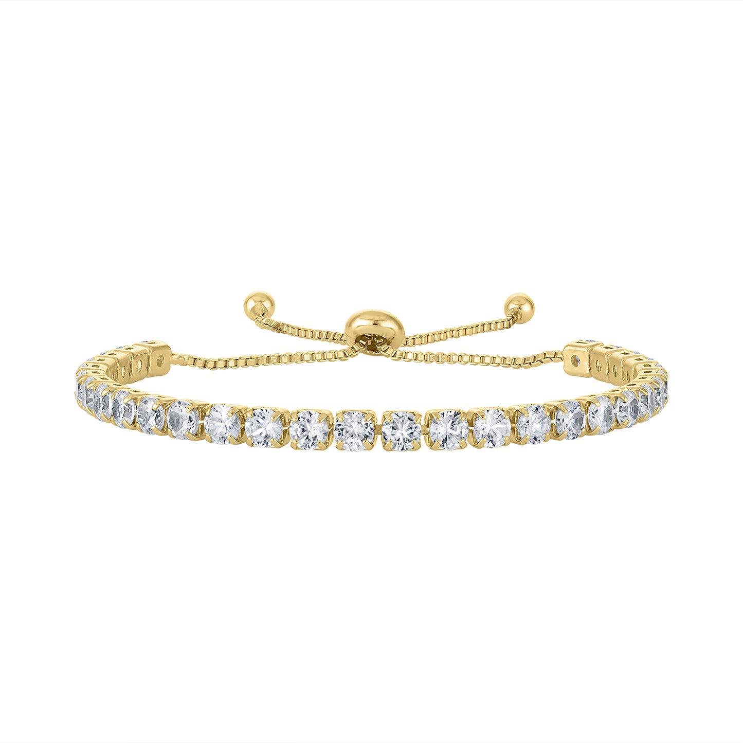 Elegant Tennis Bracelet in 18K Gold Plating