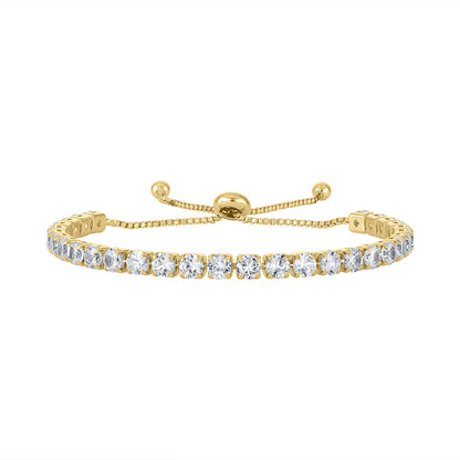 Elegant Tennis Bracelet in 18K Gold Plating