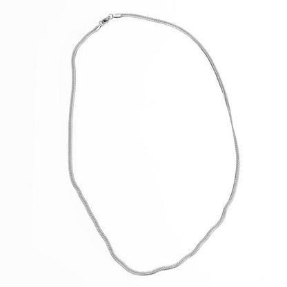 IRAMAT 24-Inch Snake Chain Necklace for Women, 18K White Gold Plated | Lightweight and Elegant Design