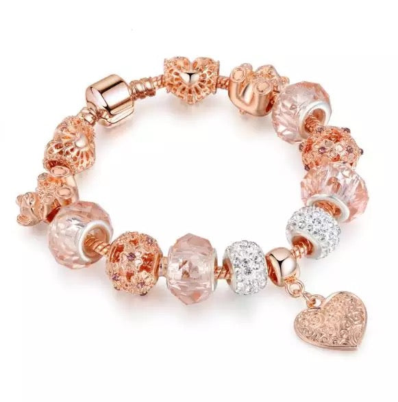 Rose Gold Charm Bracelet