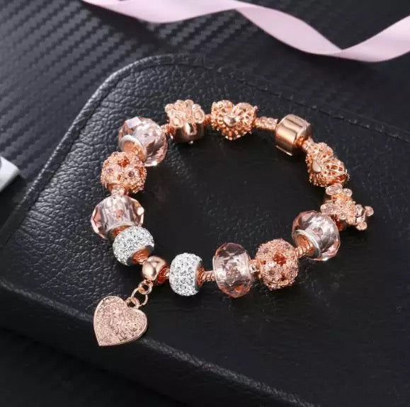 Rose Gold Charm Bracelet