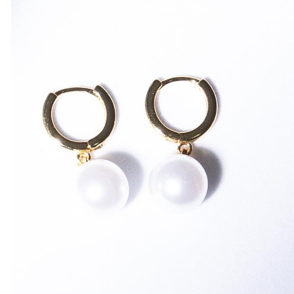 IRAMAT Gold Pearl Drop Earrings - Elegant Women's Jewelry for Casual & Formal Looks | Classic Charm with Modern Sophistication