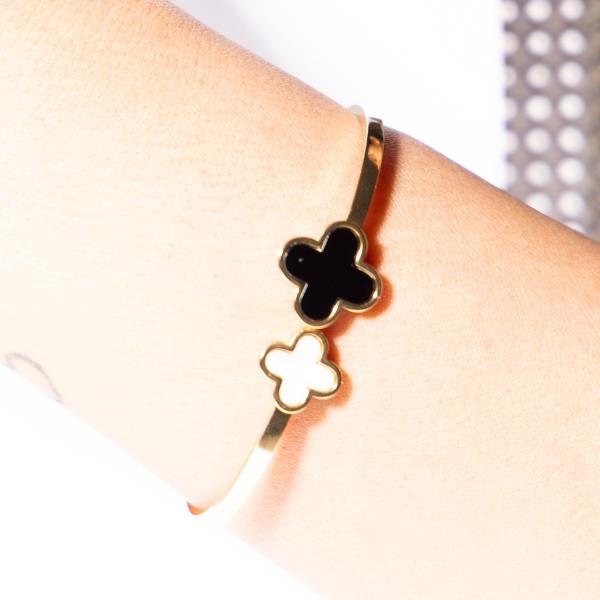 IRAMAT Gold Plated Clover Bracelet - Trendy Women's Fashion Jewelry for Casual & Formal Wear | Symbol of Elegance and Luck